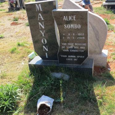 MANYONI Alice Sombo 1952-2009