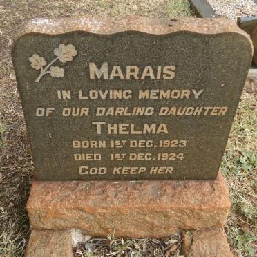MARAIS Thelma 1943-1924
