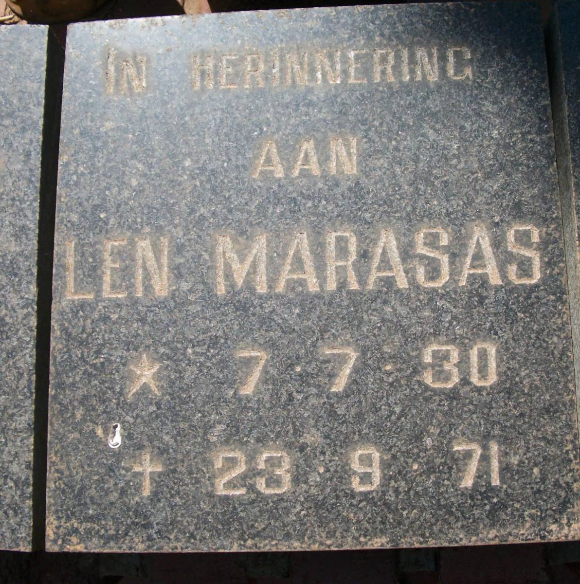 MARASAS Len 1930-1971