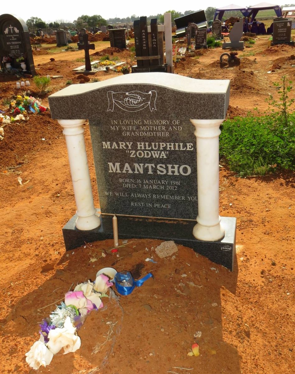 MANTSHO Mary Hluphile 1961-2012
