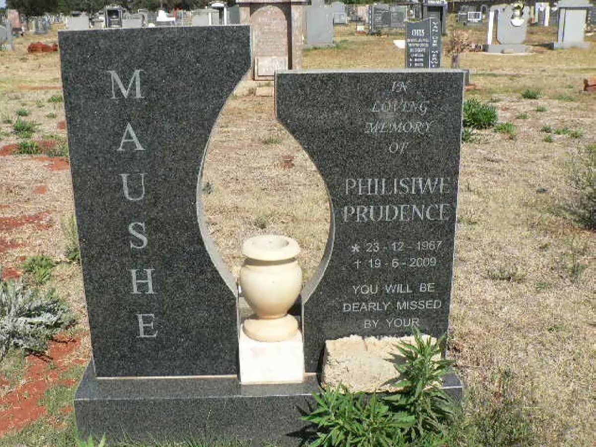 MAUSHE Philisiwe Prudence 1967-2009