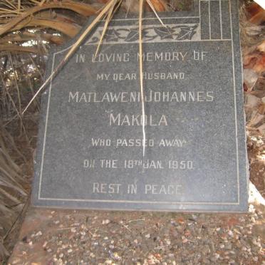 MAKOLA Matlaweni Johannes -1950