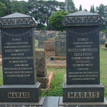 MARAIS Johannes Jacobus Stephanus 1874-1958 &amp; Susanna Francina BESTER 1875-1942