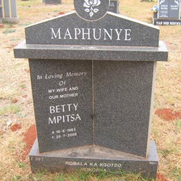 MAOHUNYE Betty Mpitsa 1963-2008