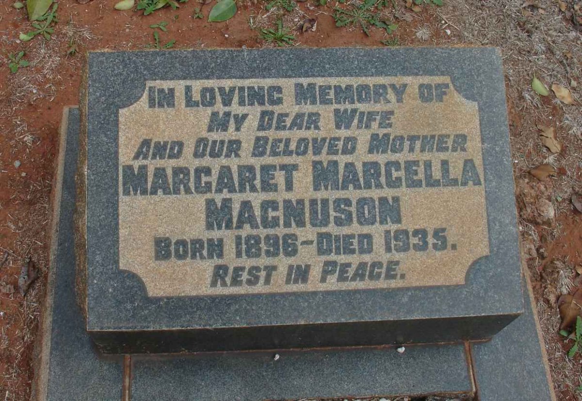MAGNUSON Margaret Marcella 1896-1935