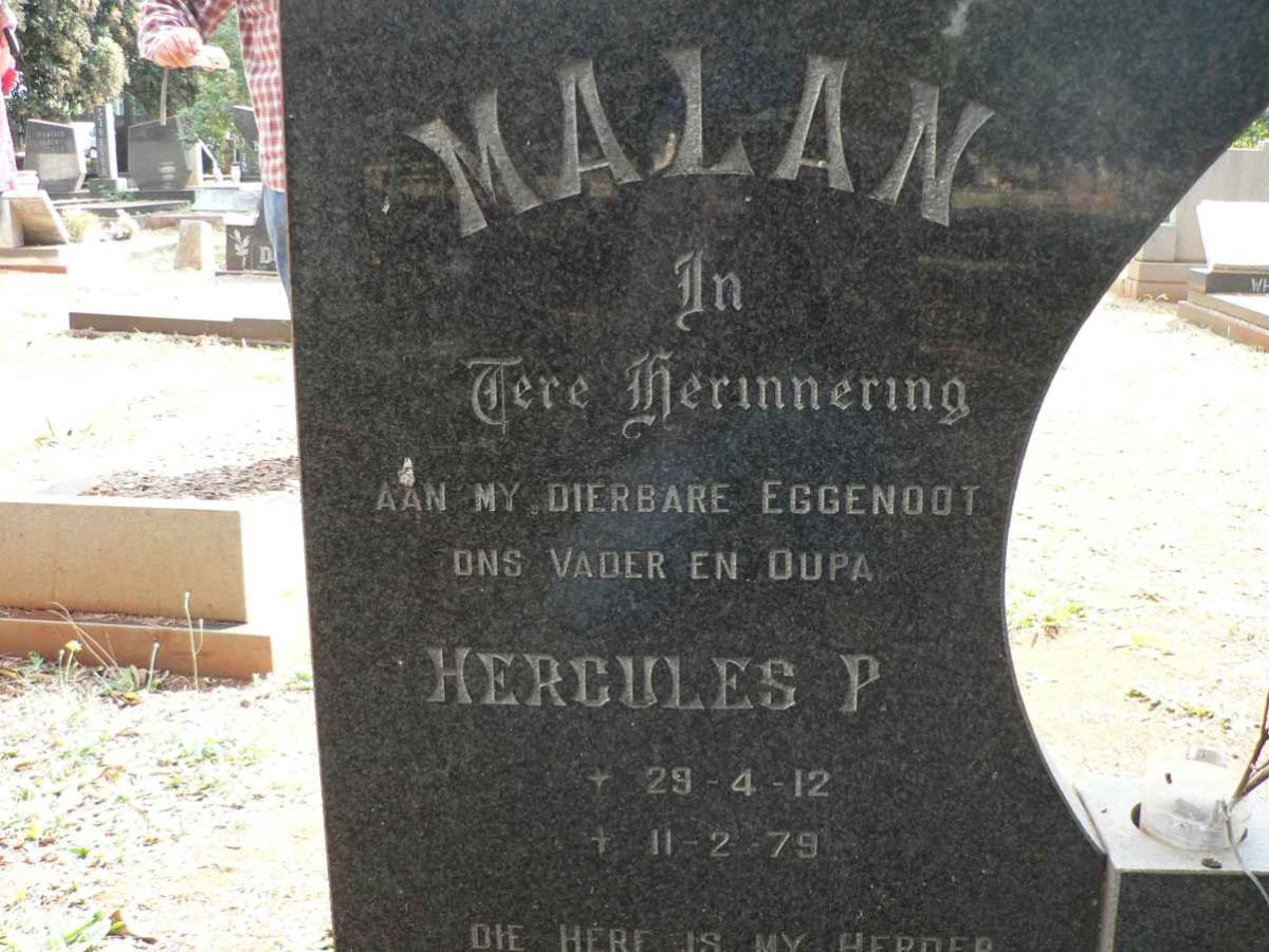 MALAN Hercules P. 1912-1979