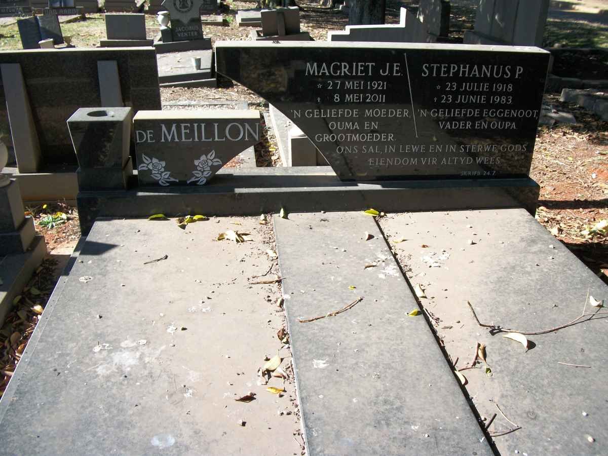MEILLON Stephanus P., de 1918-1983 &amp; Magriet J.E. 1921-1911