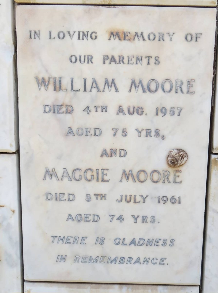 MOORE William -1957 &amp; Maggie -1961