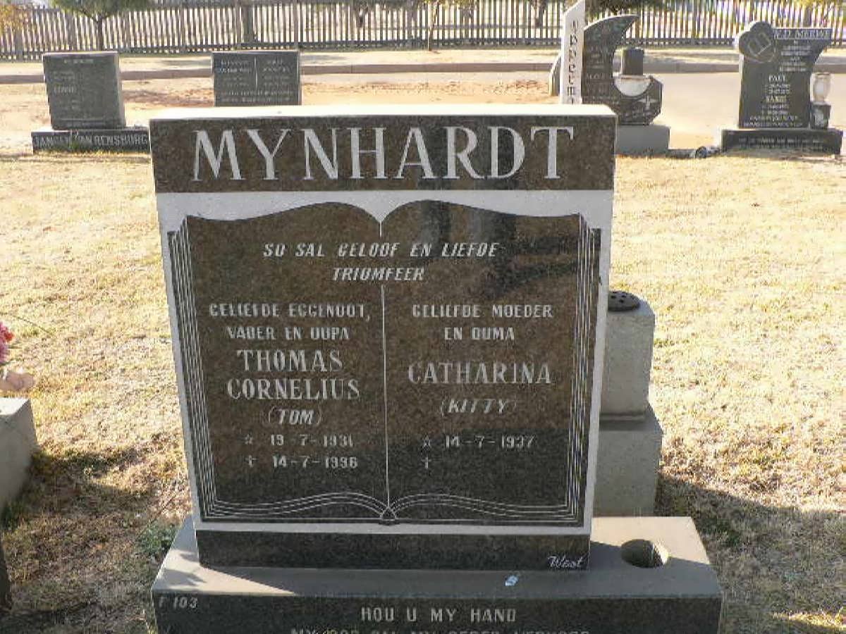 MYNHARDT Thomas Cornelius 1931-1996 &amp; Catharina 1937-