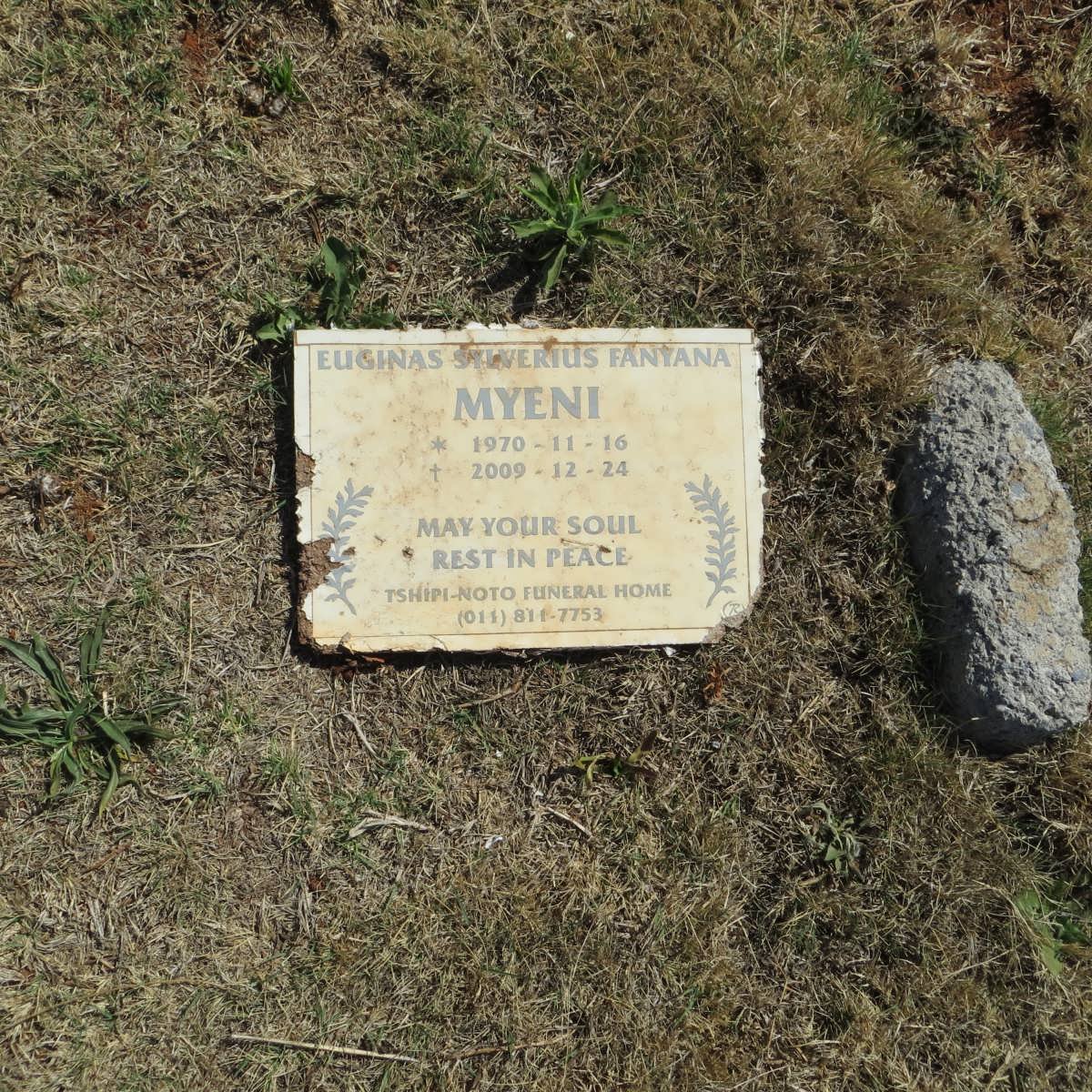 MYENI Eugenas Sylverius Fanyana 1970-2009