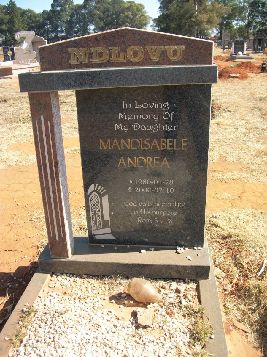 NDLOVU Mandisabele Andrea 1980-2006