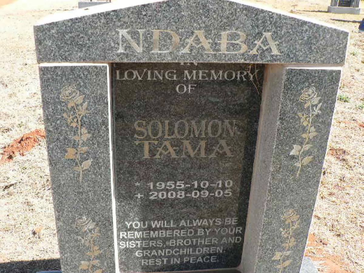 NDABA Solomon Tama 1955-2008