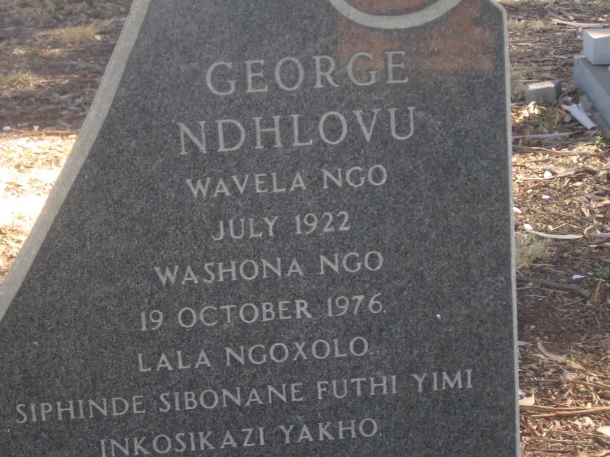 NDHLOVU George 1922-1976