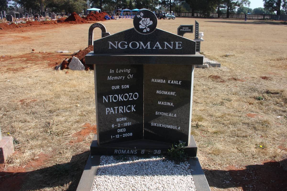 NGOMANE Ntokozo Patrick 1991-2008