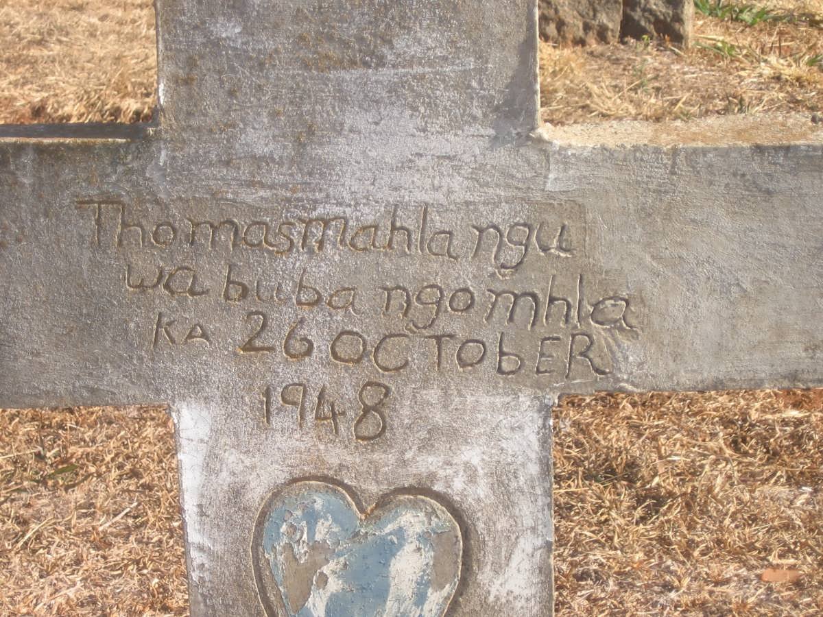 NGOMHLO Thomas Mahlangu Wasbuba -1948
