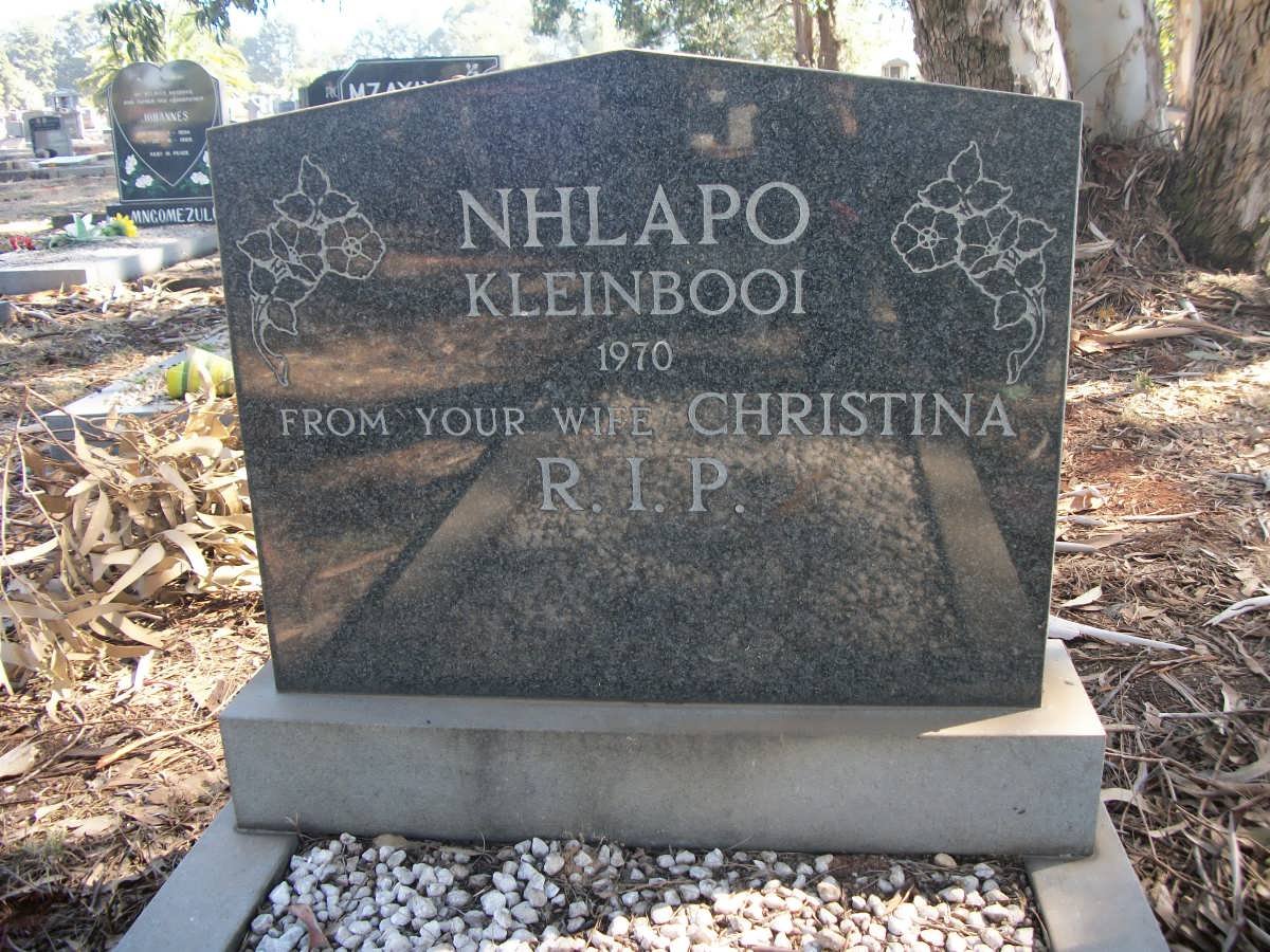 NHLAPO Kleinbooi -1970