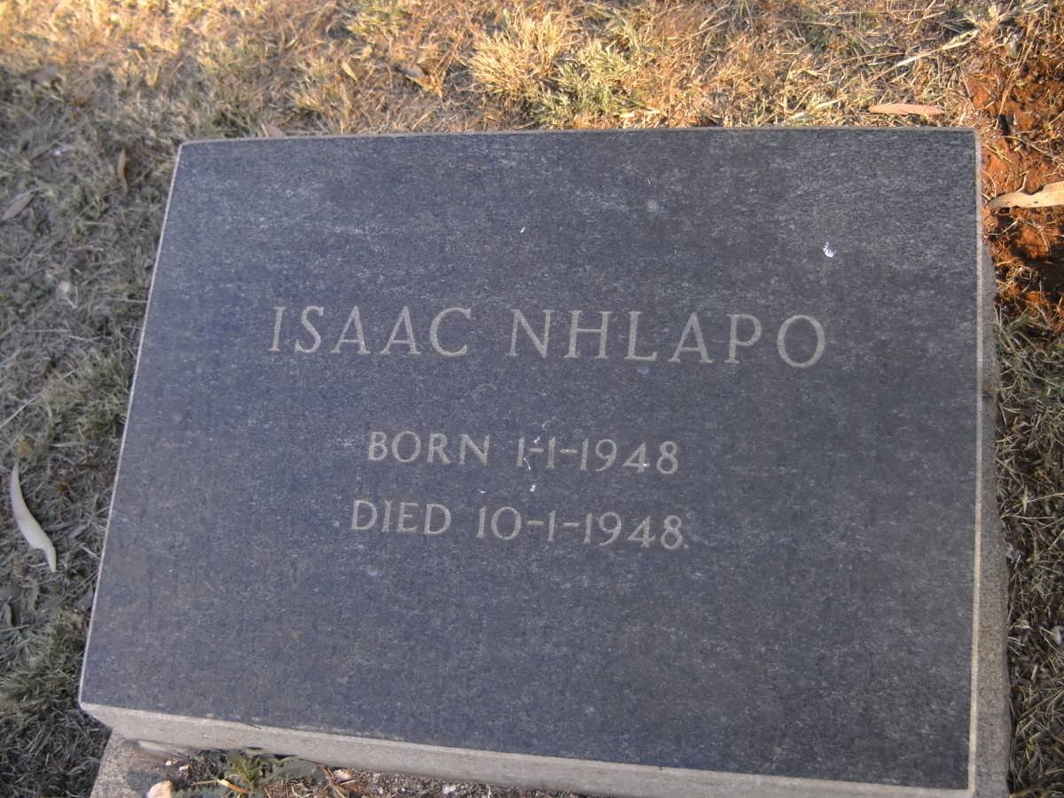 NHLAPO Isaac 1948-1948