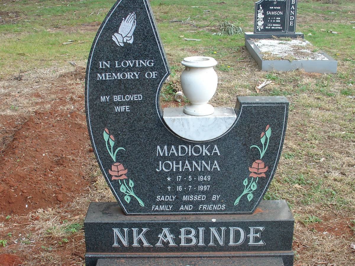 NKABINDE Madioka Johanna 1949-1997