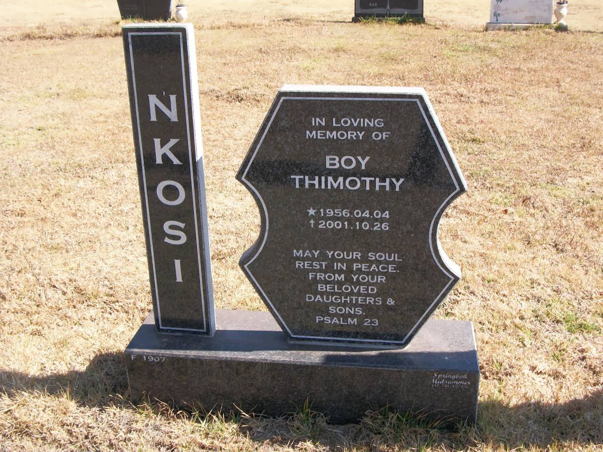 NKOSI Boy Thimothy 1956-2001