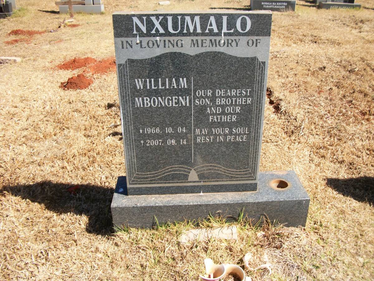 NXUMALO William Mbongeni 1966-2007