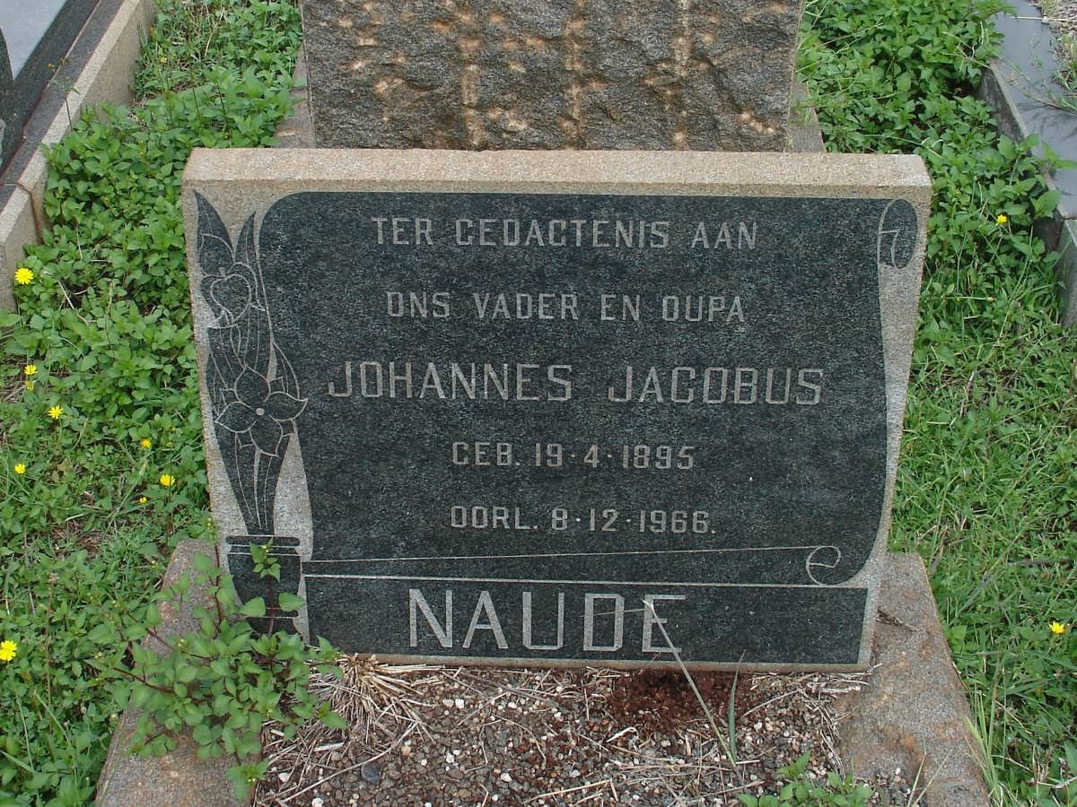 NAUDE Johannes Jacobus 1895-1966