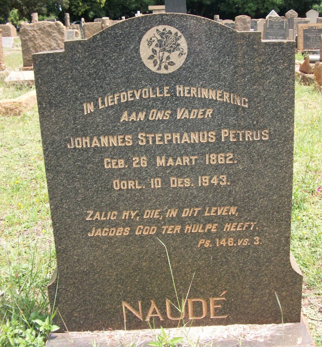 NAUDÉ Johannes Stephanus Petrus 1862-1943