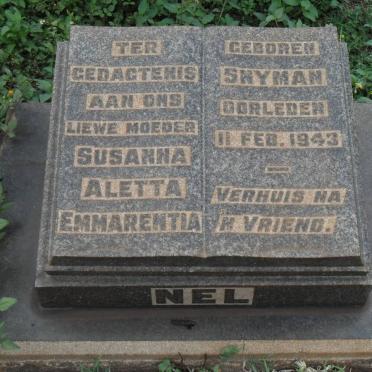 NEL Susanna Aletta Emmarentia nee SNYMAN -1943
