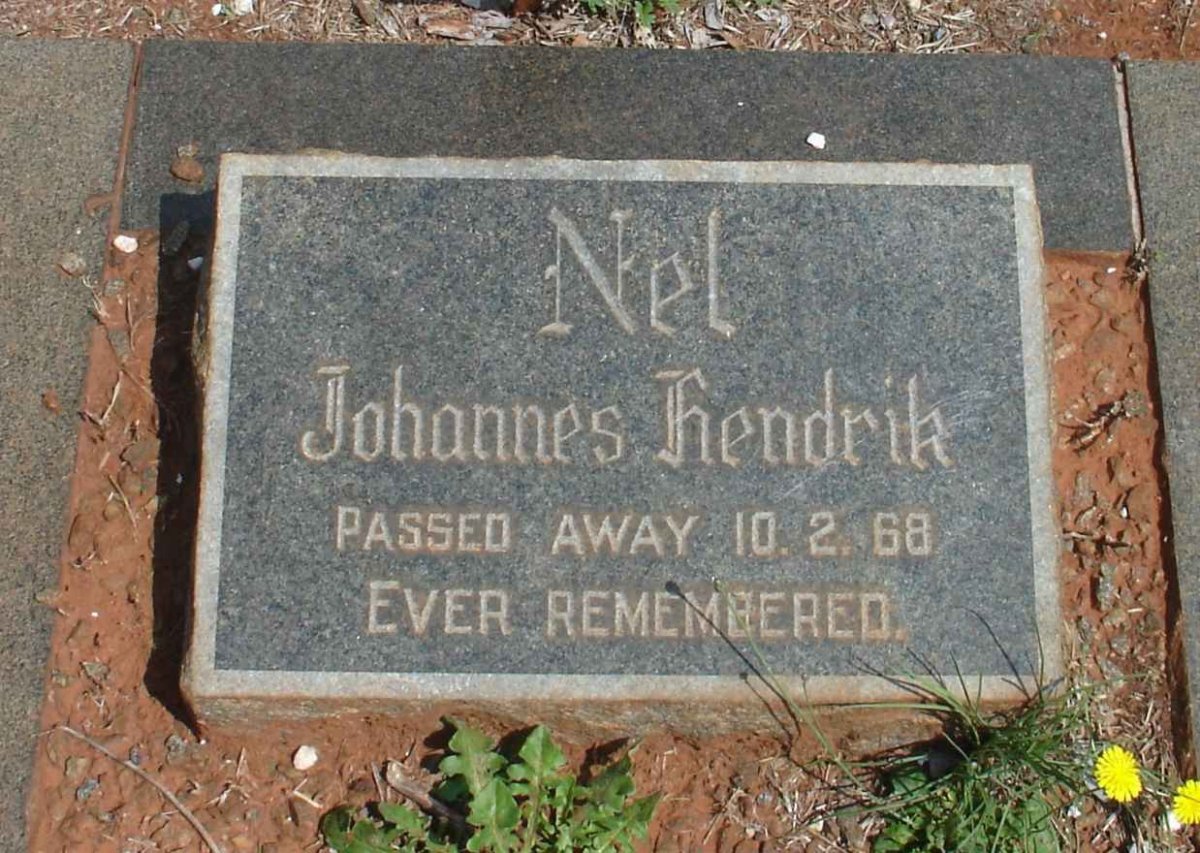 NEL Johannes Hendrik -1968