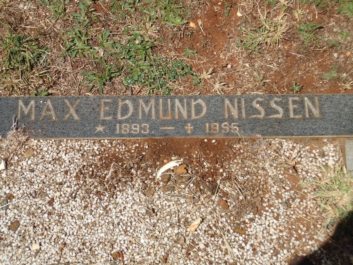 NISSEN Max Edmund 1893-1955
