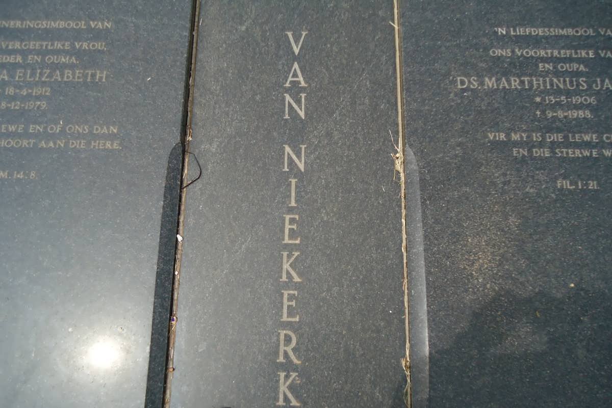 NIEKERK, Marthinus Jacobus, van 1906-1988 &amp; Gesina Elizabeth 1912-1979