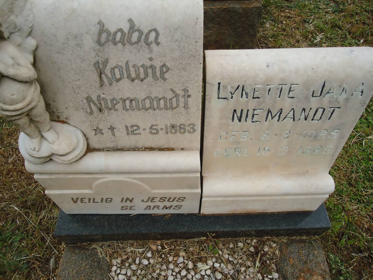 NIEMANDT Kowie 1963-1963 :: NIEMANDT Lynette Jana 1965-1966
