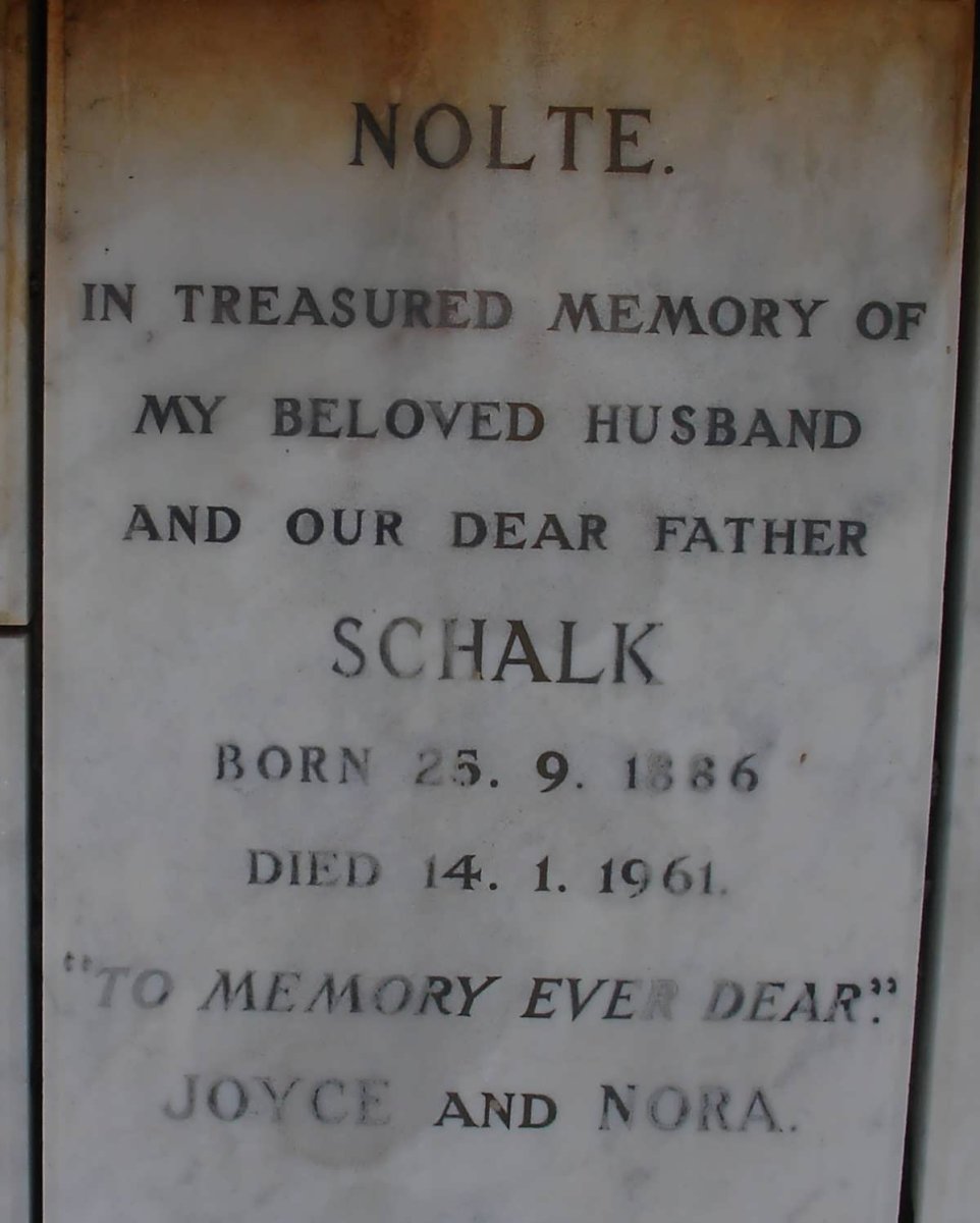 NOLTE Schalk 1886-1961