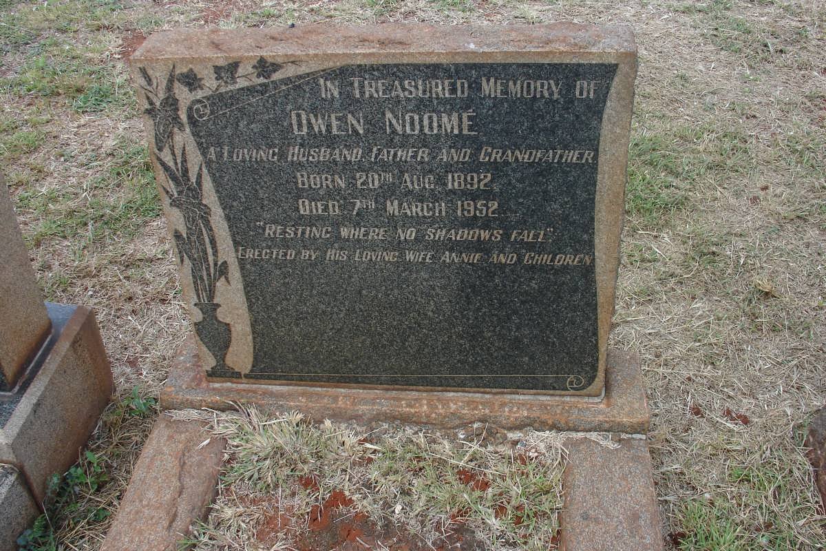 NOOMÉ Owen 1892-1952
