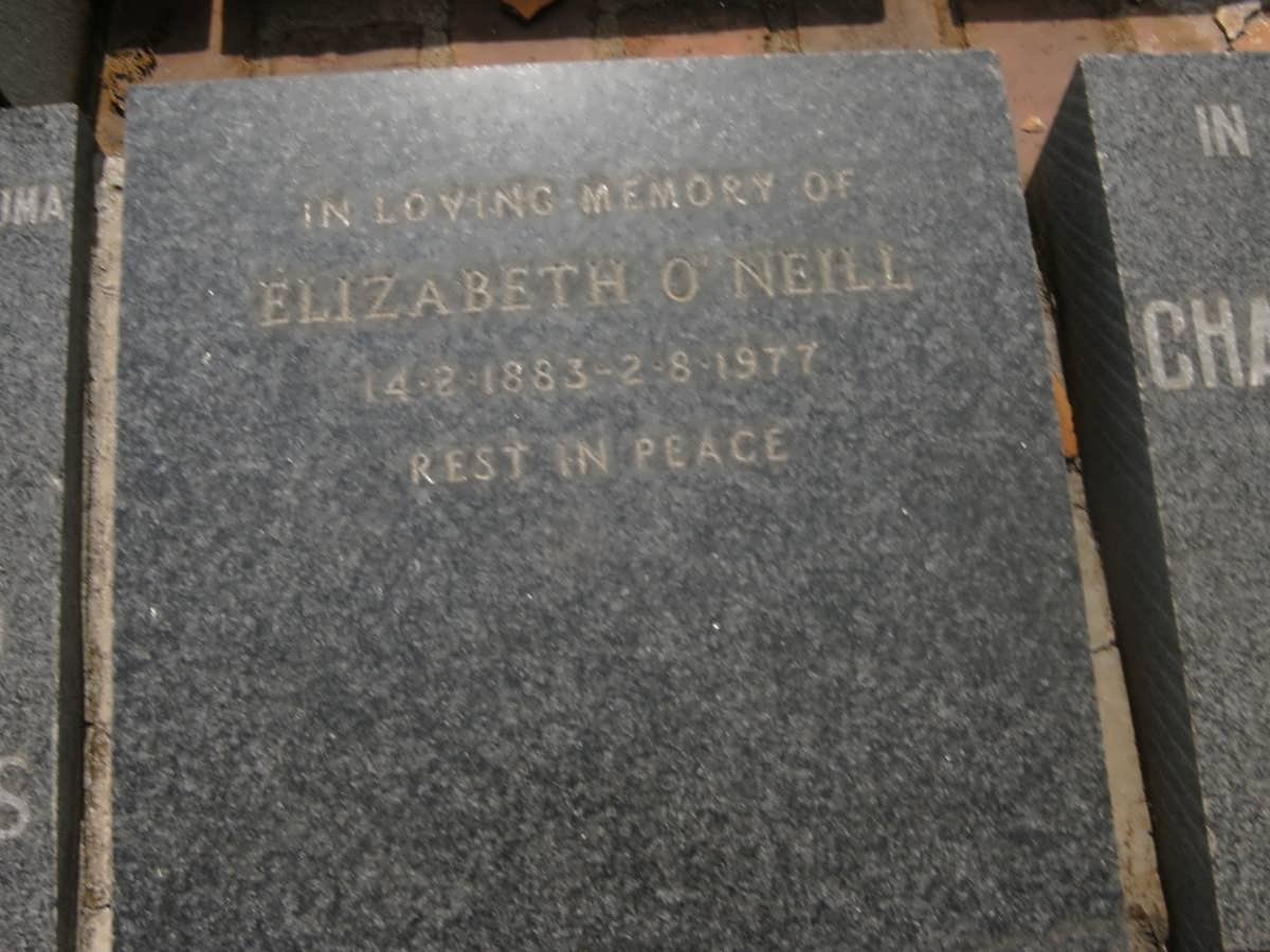 O'NEILL Elizabeth 1883-1977