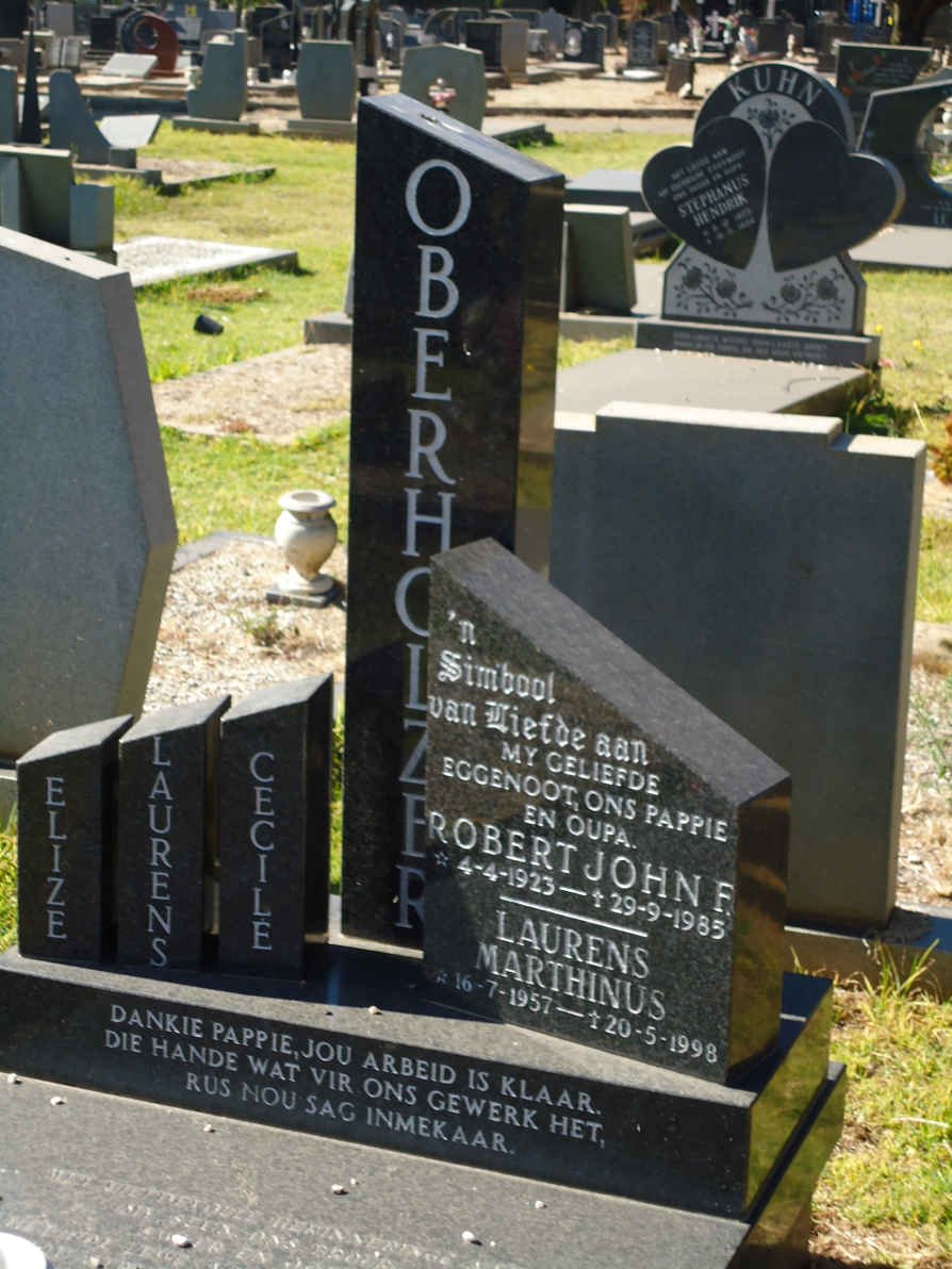 OBERHOLZER Robert John F. 1923-1985 :: OBERHOLZER Laurens Marthinus 1957-1998