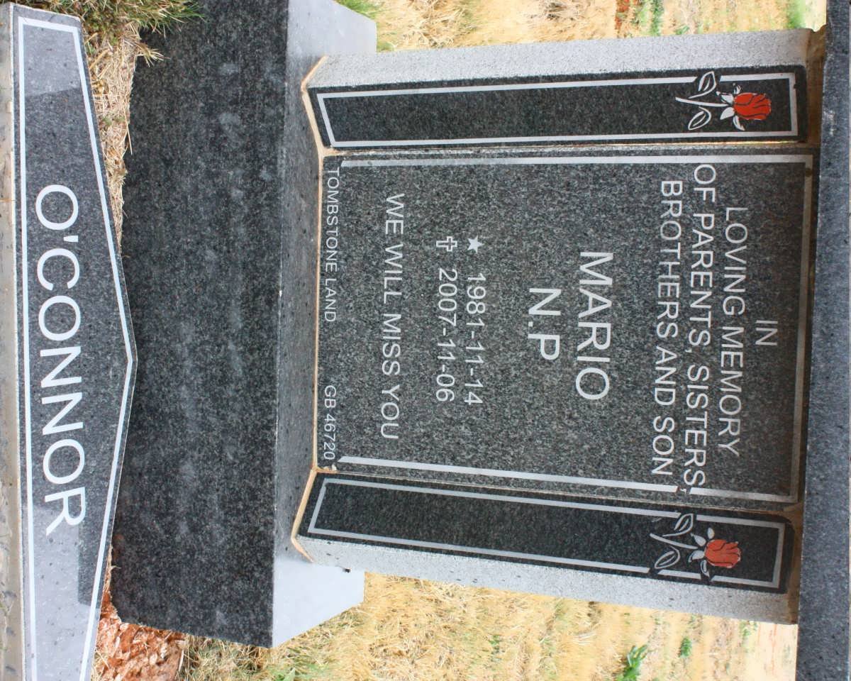 O'CONNOR Mario N.P. 1981-2007