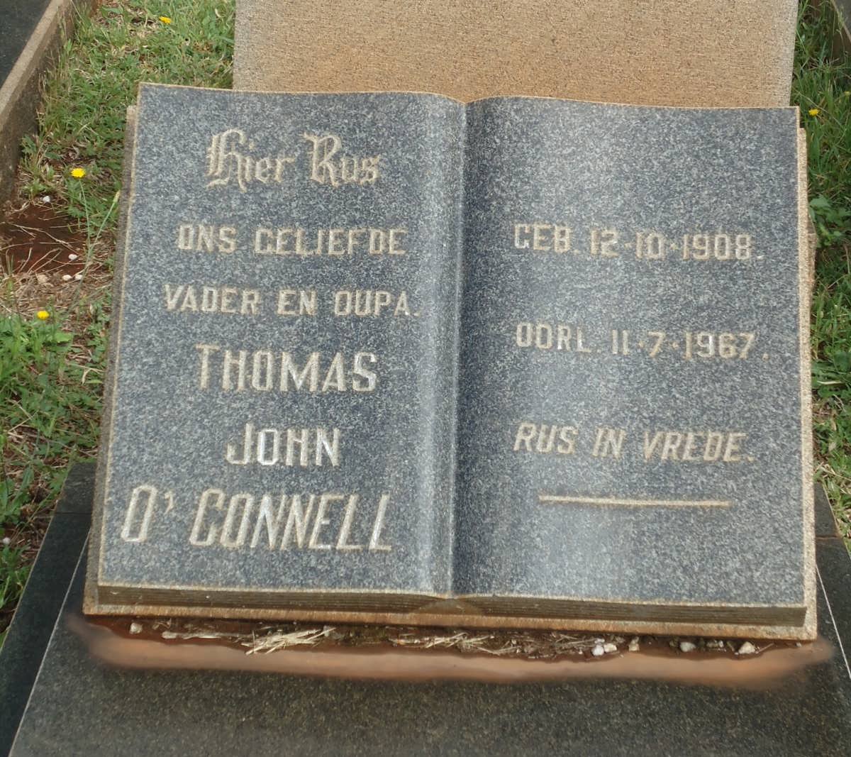 O'CONNELL Thomas John 1908-1967