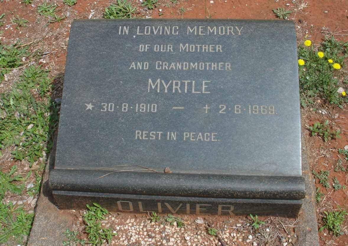 OLIVIER Myrtle 1910-1969