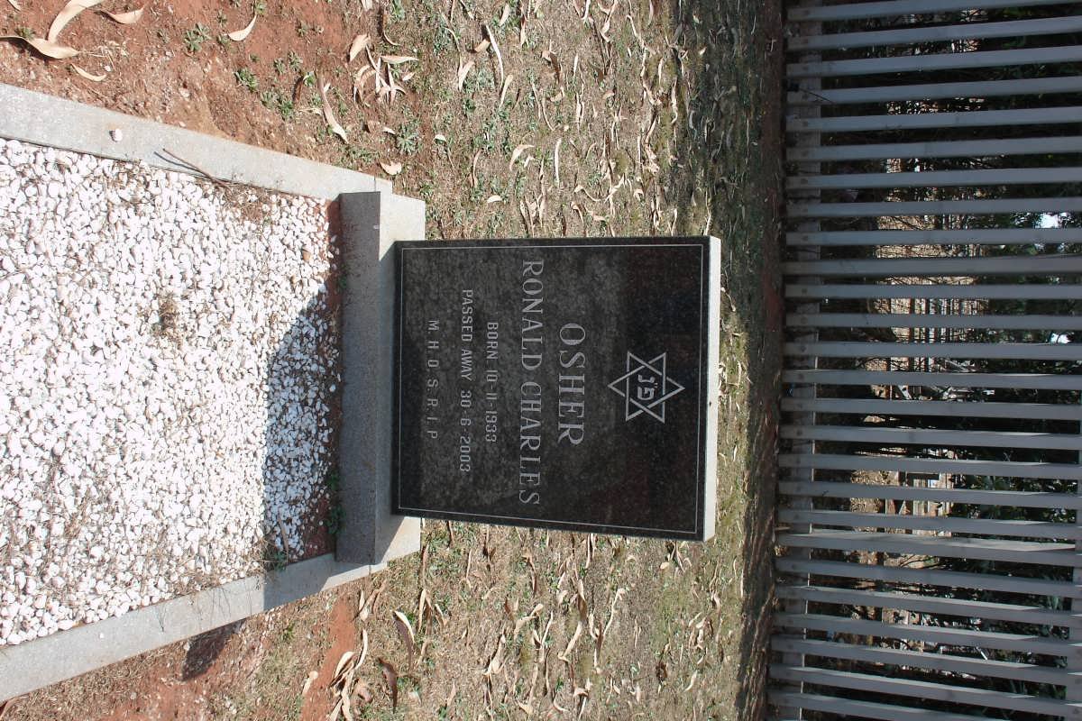 OSHER Ronald Charles 1933-2003