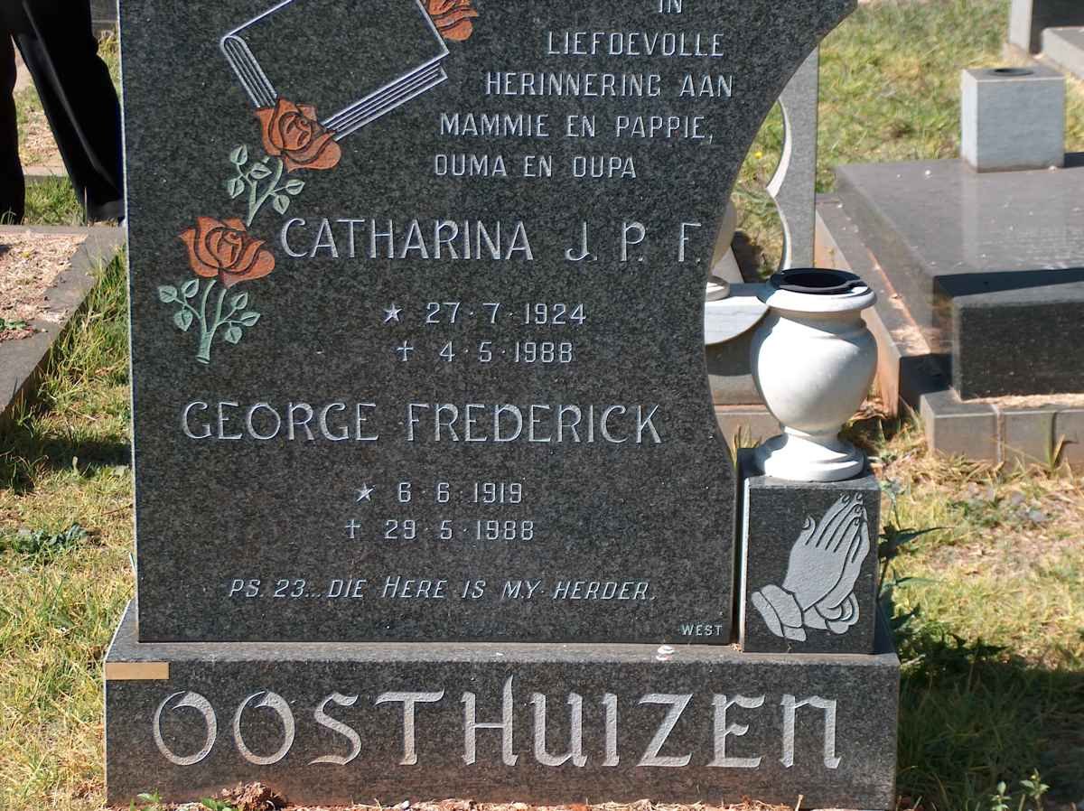 OOSTHUIZEN George Frederick 1919-1988 &amp; Catharina J.P.F. 1924-1988