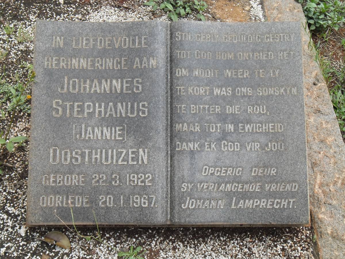 OOSTHUIZEN Johannes Stephanus 1922-1967