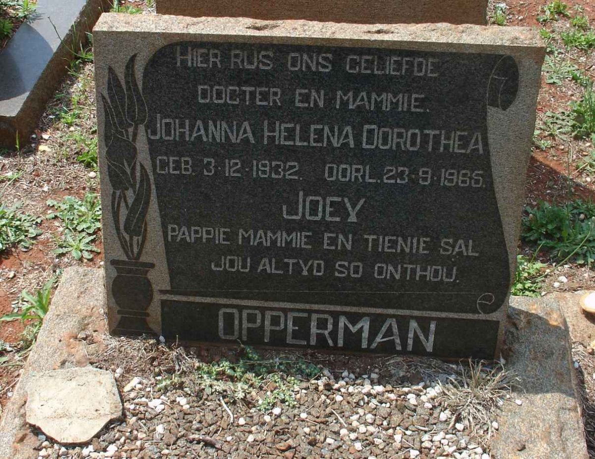 OPPERMAN Johanna Helena Dorothea 1932-1965