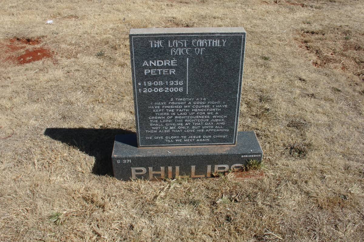 PHILLIPS Andre Peter 1936-2006