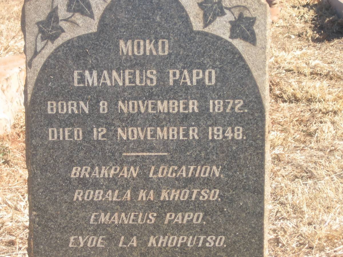 PAPO Emaneus 1872-1948