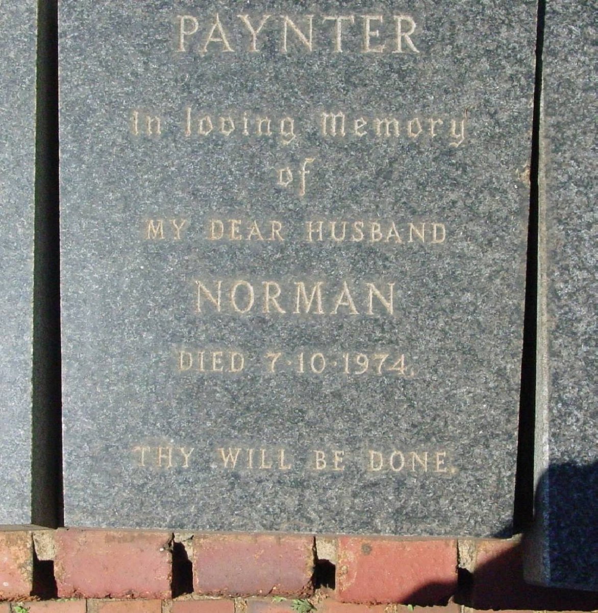 PAYNTER Norman -1974