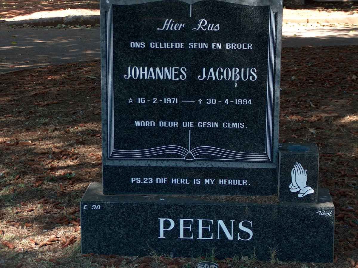 PEENS Johannes Jacobus 1971-1994