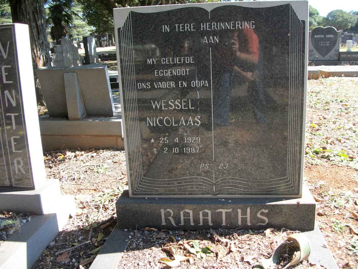 RAATHS Wessel Nicolaas 1929-1987