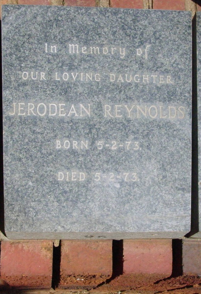 REYNOLDS Jerodean 1973-1973