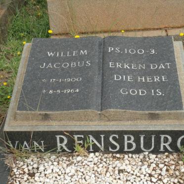 RENSBURG Willem Jacobus, van 1900-1964