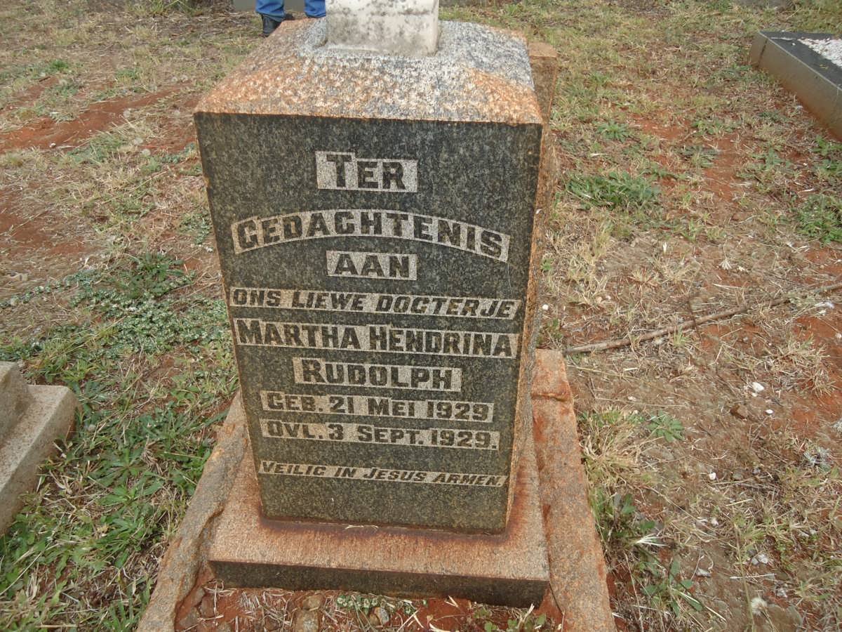 RUDOLPH Martha Hendrina 1929-1929